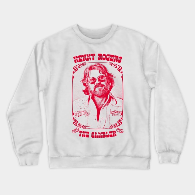 Kenny Rogers /\/\/\/ Original Fan Art Design Crewneck Sweatshirt by DankFutura